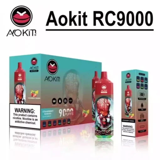 Aokit RC 9000 baforadas RGB Light 0 2 3 5 Nicotina descartável 11