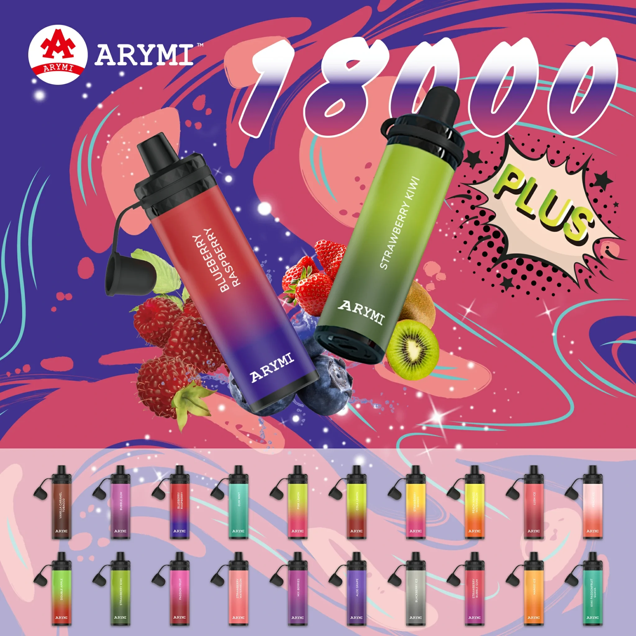 Arymi Elibar 18000 Puffs Blionvape Vape Pen all'ingrosso 0.5% Basso contenuto di nicotina ricaricabile Bulk di alta qualità Acquista sigaretta elettronica usa e getta