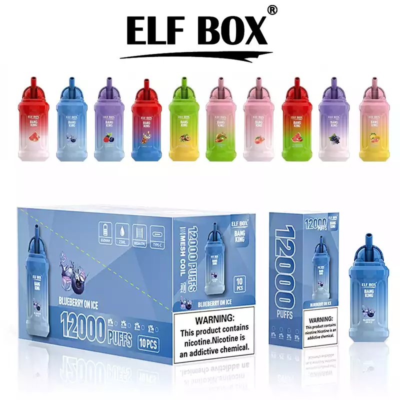 ELF BOX BK 12000 Puflar Şarj Edilebilir Yüksek Kaliteli Toplu Tek Kullanımlık Elektronik Sigara Vape Kalem Satın Alın Toptan 0% 2% 3% 5% Düşük Nikotin