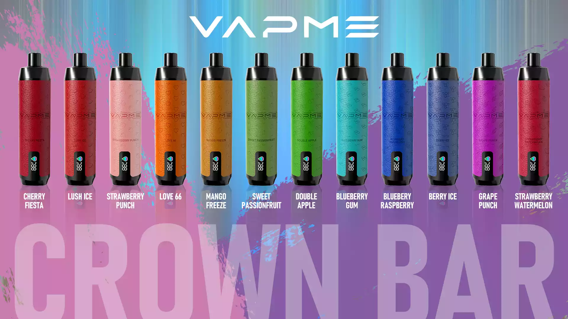 Vapme Crown Bar 18000 Puffs Vape Pen Rechargeable High Quality Bulk Buy Disposable Electronic Cigarette Wholesale 2%, 5% Low Nicotine