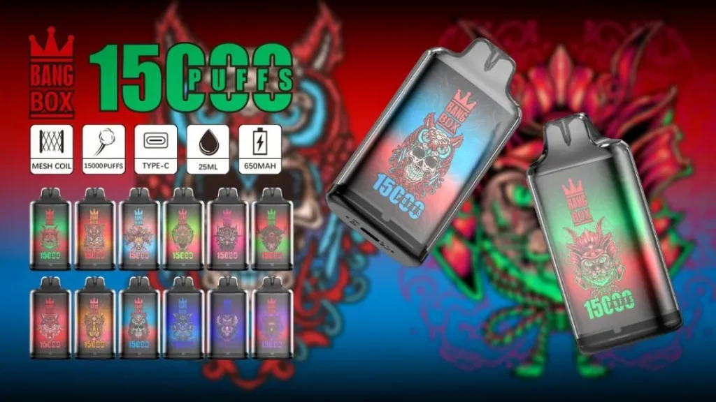 Bang King 15000 Puffs Disposable E Cigarettes Vape 20 Flavors 0 2 3 5 25ml Prefilled Pod 1 0ohm Mesh Coil 650mAh Rechargeable Battery Puff 15K Bang Vape