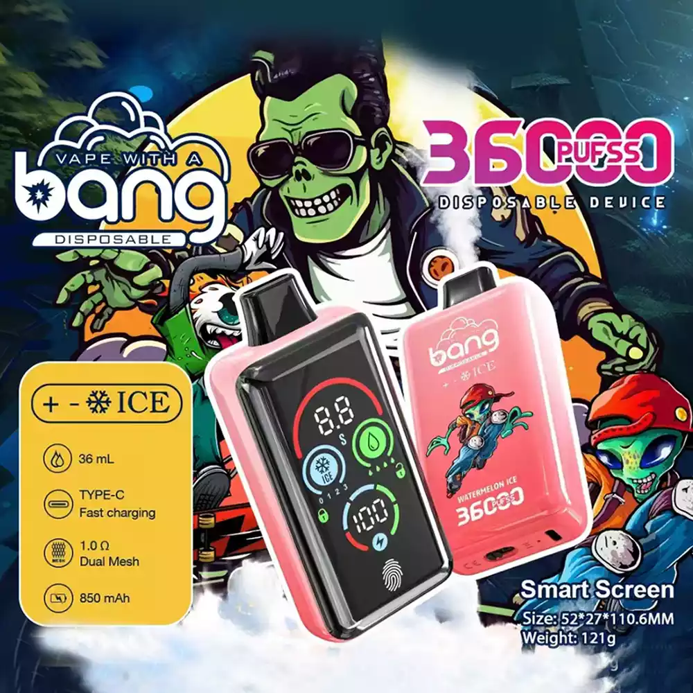 bang 36k 36000 puffs ice level cover