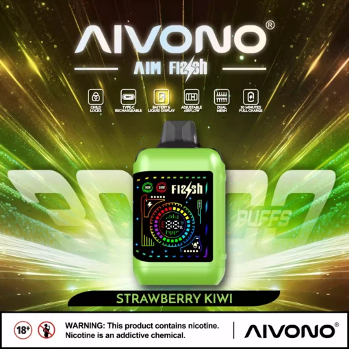 Best-Selling AIVONO AIM FLASH 35000 Puffs Rechargeable Vape Pen with Dual Mesh and Nicotine Options for Wholesale (18)