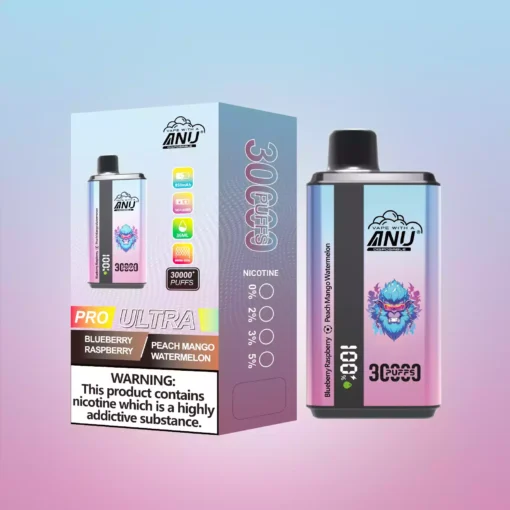 Premium ANU Dual Flavor 30000 Puffs Rechargeable Low Nicotine Vape for Bulk Purchase with LED Display Trending in 2025 (2)