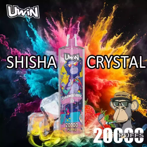 Wholesale Uwin Shisha Hookah Crystal 20000 Puffs Rechargeable Disposable Vape with Low Nicotine Options (3)