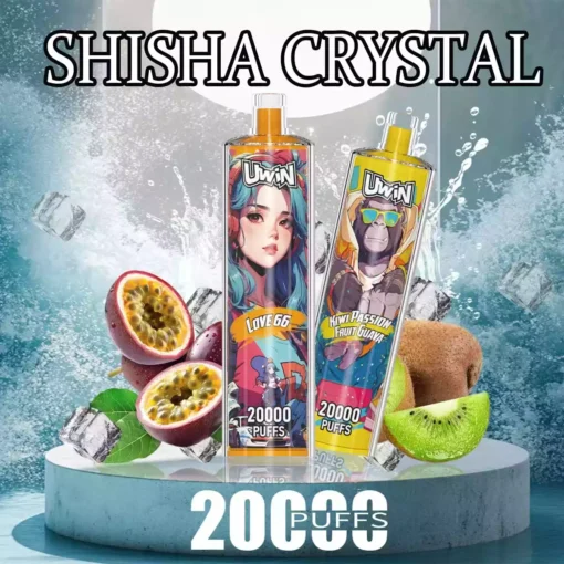 Wholesale Uwin Shisha Hookah Crystal 20000 Puffs Rechargeable Disposable Vape with Low Nicotine Options (7)