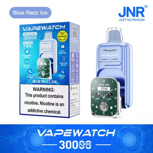 2025 Best-Selling Premium JNR Vape Watch 30000 Puffs Rechargeable Disposable Vape with Dual Mesh Coil and Large Digital Display from Source Factory (13)