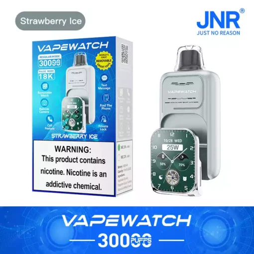 2025 Best-Selling Premium JNR Vape Watch 30000 Puffs Rechargeable Disposable Vape with Dual Mesh Coil and Large Digital Display from Source Factory (14)