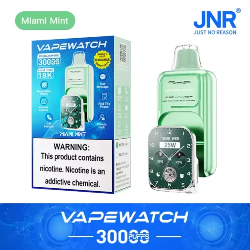 2025 Best-Selling Premium JNR Vape Watch 30000 Puffs Rechargeable Disposable Vape with Dual Mesh Coil and Large Digital Display from Source Factory (16)