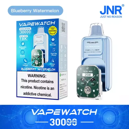 2025 Best-Selling Premium JNR Vape Watch 30000 Puffs Rechargeable Disposable Vape with Dual Mesh Coil and Large Digital Display from Source Factory (20)