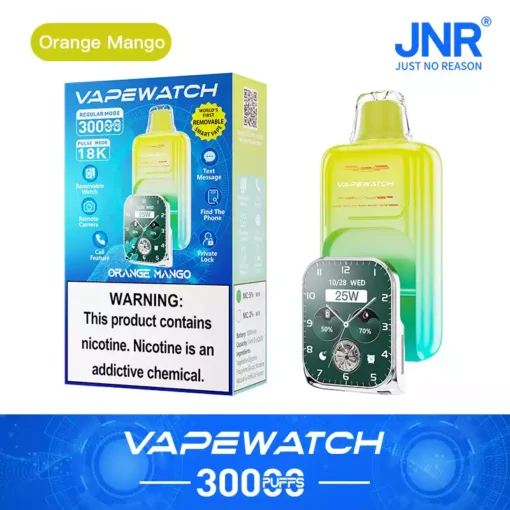 2025 Best-Selling Premium JNR Vape Watch 30000 Puffs Rechargeable Disposable Vape with Dual Mesh Coil and Large Digital Display from Source Factory (22)