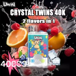 Fast Shipping Uwin Twins Crystal 40k Puffs with Rechargeable 850mAh Battery and 0% 2% 3% 5% Nicotine for Wholesale Bulk Buying from Factory Direct (1)